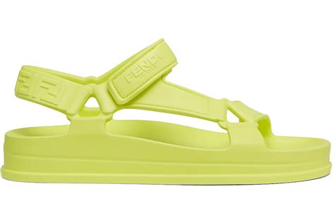 fendi yellow sandals|fendi denim sandals.